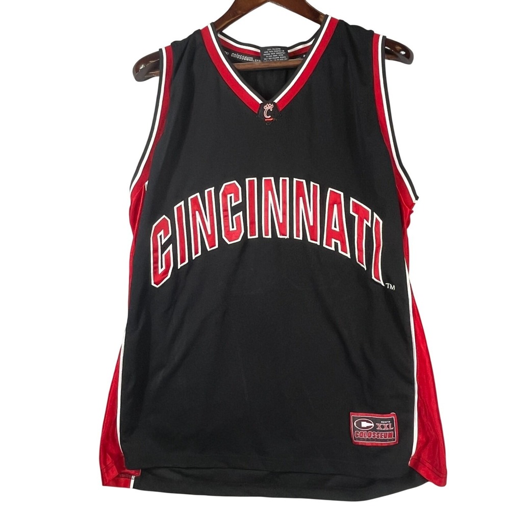 Colosseum Men XL Cincinnati Bearcats #30 Basketball Jersey Black Red Embroidered